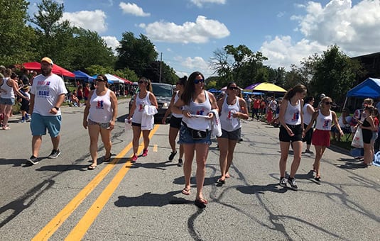 vet team members participating in the 4th of july parade in crown point